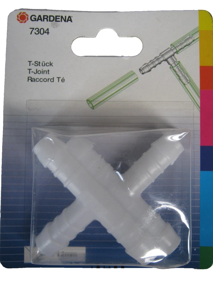 Gardena T-Stück Schlauchverbindungsstück für 12 mm Schläuche 2 Stück Garten - Bild 1 von 1