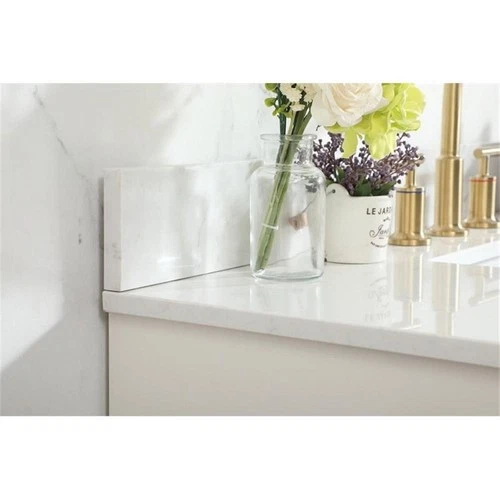 Elegant Decor Blake 42" MDF Single Bathroom Vanity with Backsplash in White - Picture 4 of 8