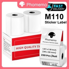 White Label Paper Self Adhesive Sticker Phomemo M100 M110 M221 Printer