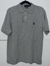 Men  s Medium Polo Ralph Lauren Polo Shirt Gray Custom Slim Fit