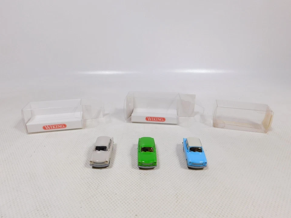 3x Wiking H0 1:87 Coche Trabant 601 S 129 01 129 13 129 02 16 Como Nuevo + Caja # Foto 4 de 4