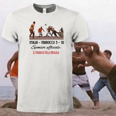 T-SHIRT ALDO GIOVANNI GIACOMO FAN ITALIEN MAROKKO 3-10 GARPEZ CASUAL FOOTBALL