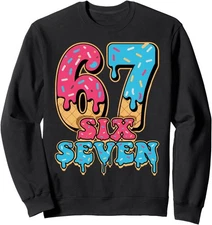 Baseball Drip Number 67 Player Or 67th Birthday Unisex Crewneck Sweatshirt