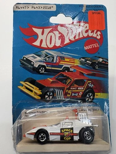 Vintage 1979 Hot Wheels Science Friction White Space Cop  #2018