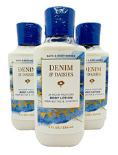 Bath Body Works Denim Daisies Body Lotion 8 Oz x3 SEALED