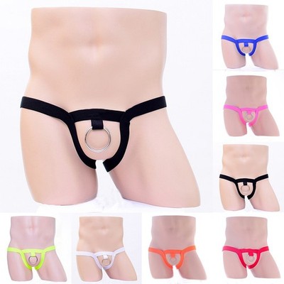 Herren Sissy Spitze Stickerei Ring zurücklose Tanga Briefs Bikini Unterwäsche