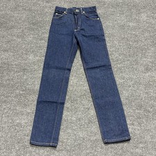 Deadstock Lee Jeans Mens 26x32 Blue Denim Student Tapered Rider Made USA 90s