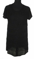 Damen Pullover Longpullover Strickpullover Kurzarm Schwarz Capuccino Gr. 38 Neu