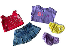 Build A Bear Ruffled Jean Skirt for BABW Plush Bears  Days of the week Undies 