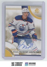 2023-24 SP Authentic Limited Gold Auto Ryan Nugent-Hopkins #43 Edmonton Oilers