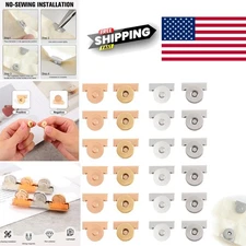 Versatile Magnetic Snap Buttons 12 Pairs Easy Install for Crafts and Bags