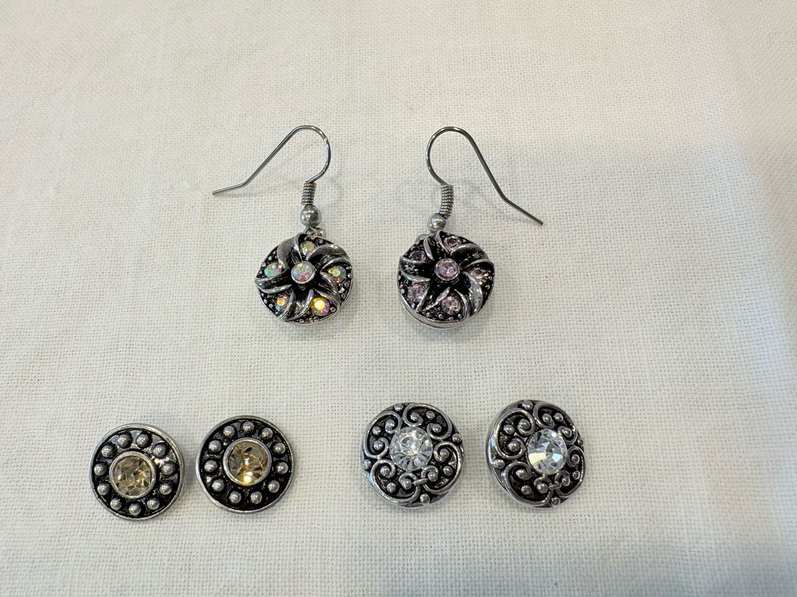 Snap Charms Interchangeable Earrings 1.25” Dangle… - image 3