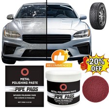 Metal Polish Paste Protectant Scratch Remover Pipe Infused Polishing Pads 100g