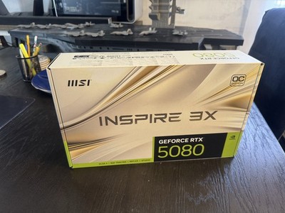MSI GeForce RTX 5080 INSPIRE 3X OC 16GB PCIe 5.0 GDDR7 Triple Fan Factory Overcl