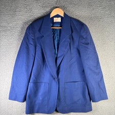 Vintage Pendleton Wool Blazer Jacket Women s Size 12 Blue Made USA