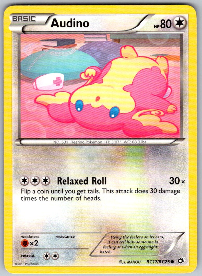 Audino RC17/RC25 Holo Common Legendary Treasures: Radiant Collection Pokemon LP