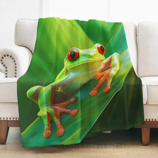 Frog Gifts for Women Kids, Large Frog Blanket for Chair Couch Bed Sofa, Cute Fro