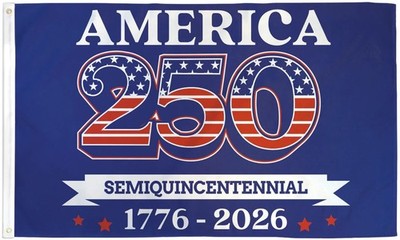 250 America Flag 3x5ft Poly Semiquincentennial Banner Sign Fourth of July USA