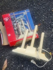 Vtg Christmas 3 Lite Candolier Electric Light Candelabra Dripping Noma