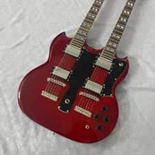 NEW cherry red 12/6 solid Double Neck SG Electric Guitar Custom Jimmy Page