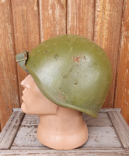 Elmetto militare originale SSH 40 acciaio WW2 esercito sovietico RKKA WWII USSR numero 1-Н6 - Foto 4 di 19