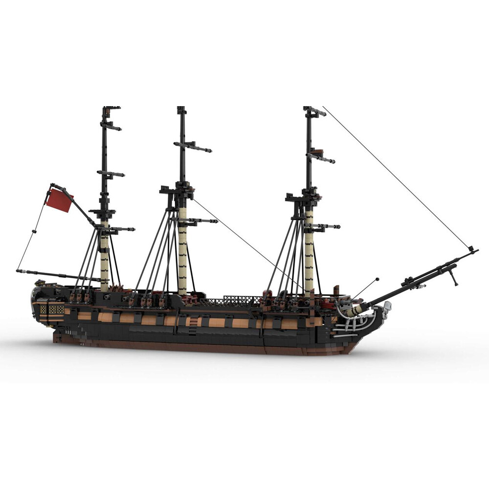 MOC-147318 UCS-Style Pirate's Heavy Frigate Ship Model 5733 Parts
