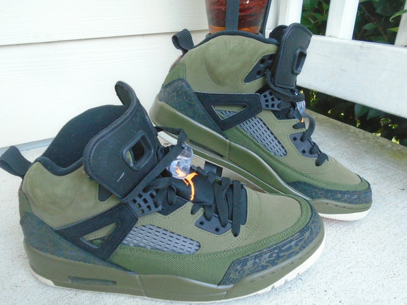 jordan spizike olive canvas cone black
