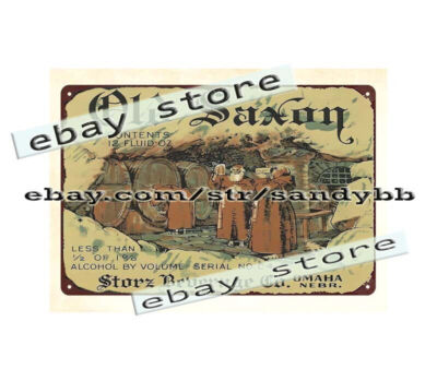TORZ BEVERAGE CO beer OLD SAXON BEV OMAHA Nebraska PROHIBITION tin sign