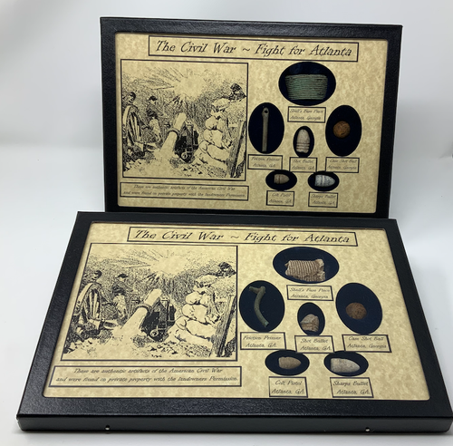 Fight for Atlanta Bullet Set with Glass Topped Display Case and COA - Picture 3 of 5