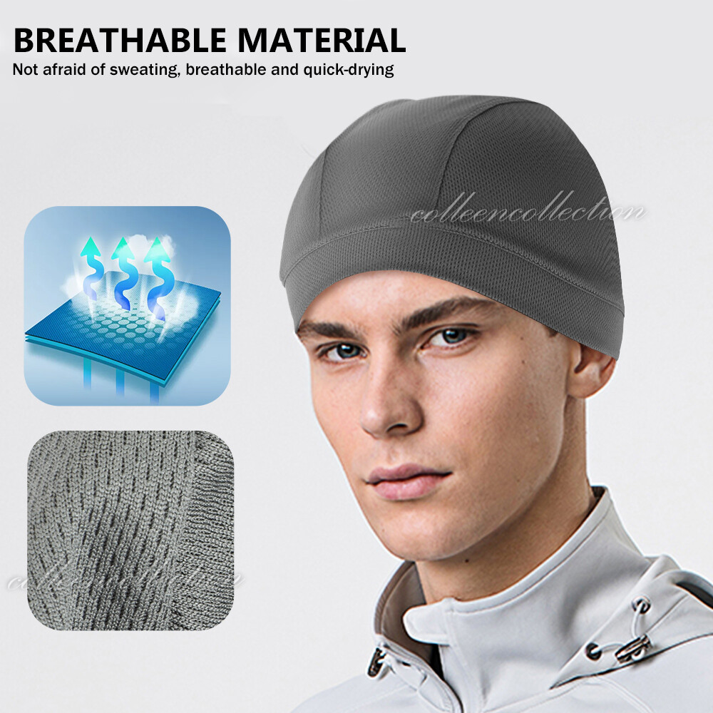 2x Breathable Liner Dome Cap Helmet Cycling Beanies Outdoor Hats