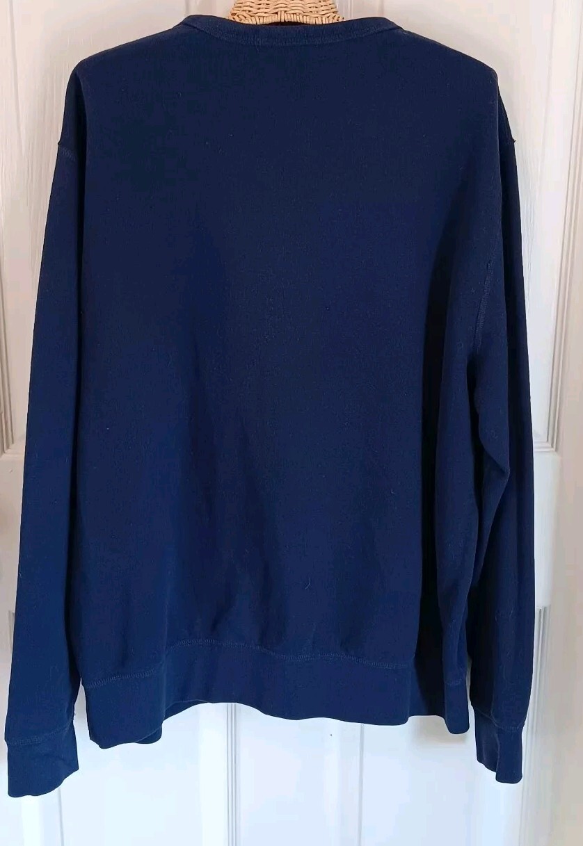 Polo Ralph Lauren Uomo Big Pony Girocollo Felpa Pile Navy Taglia XL
