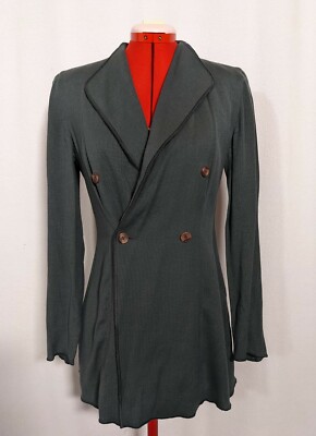 Giorgio Armani Alpine Rayon Blend Vintage Double Breasted Knit 