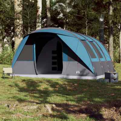 Family Tent Tunnel 7-Person Blue Waterproof vidaXL | eBay