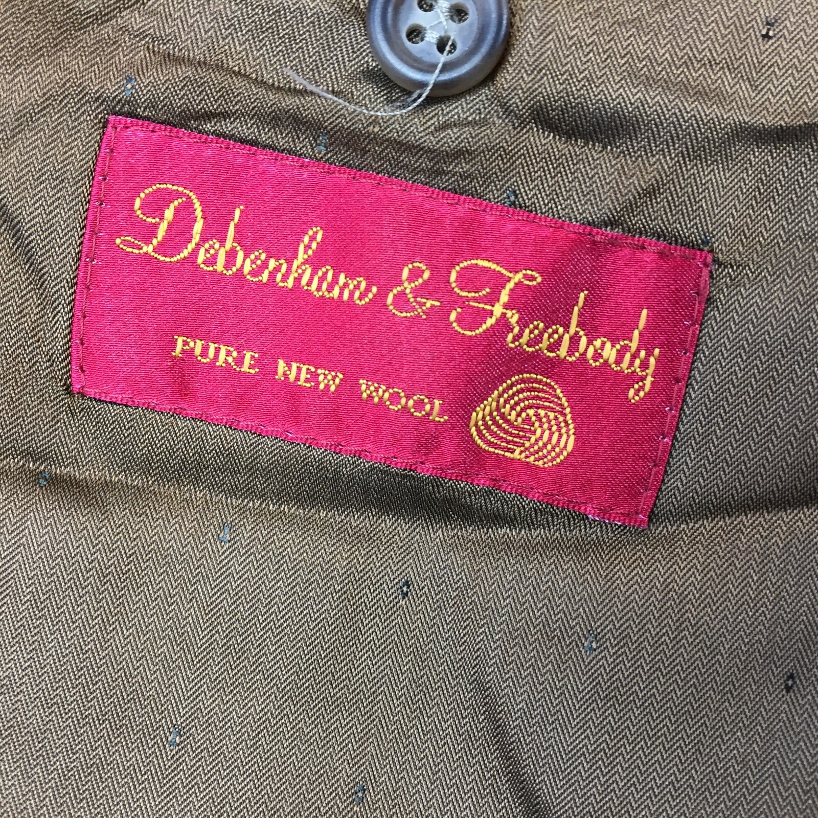 Debenham & Freebody Multicolour Wool Regular Jacket Blazer Men Size