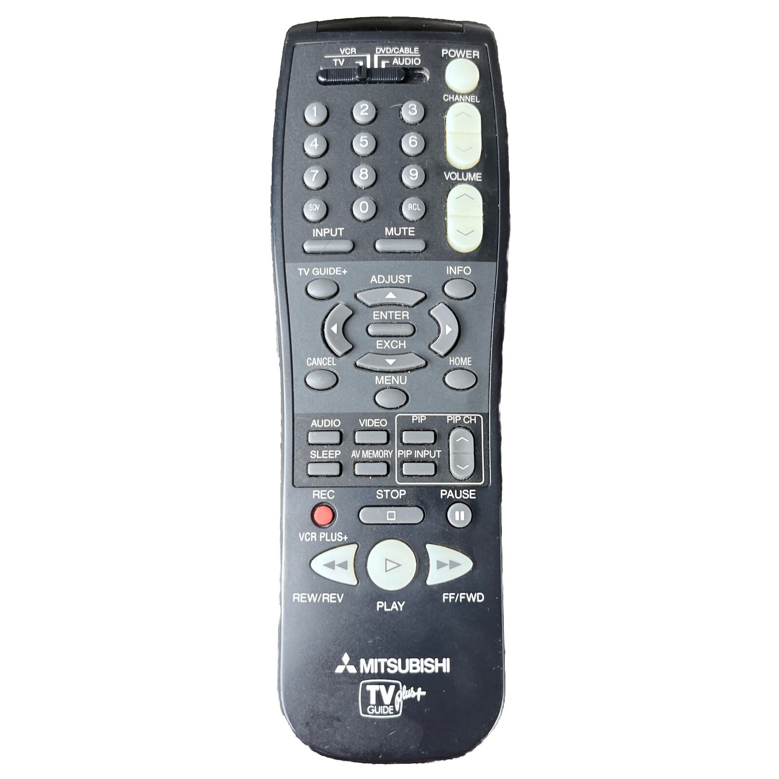 Mitsubishi 290P094-B10 RC9315 Remote Control Works for VCR DVD TV