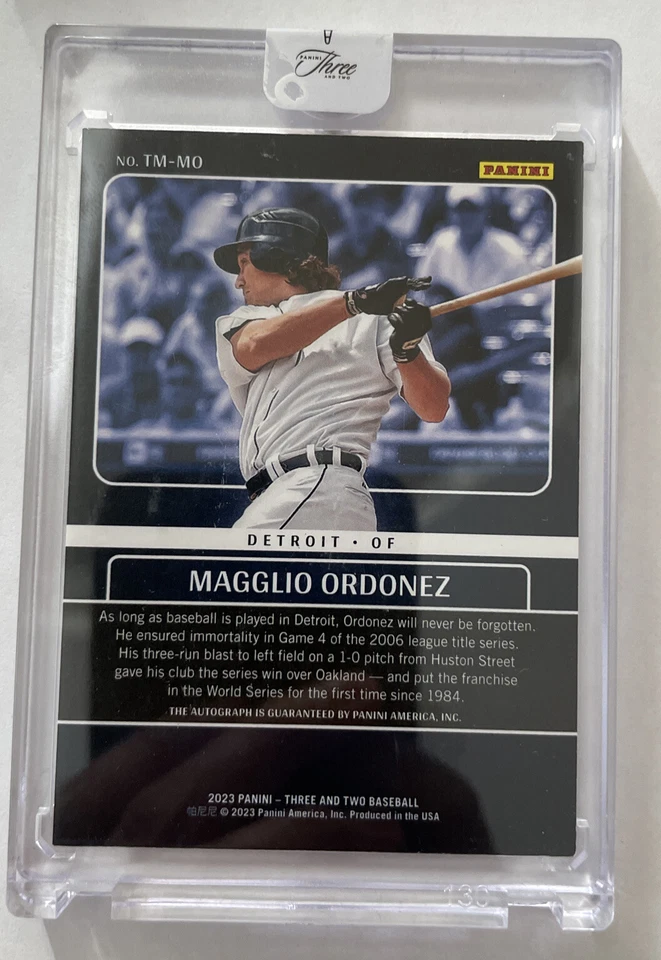 2023 Panini Three And Two Magglio Ordonez Timeless Moments  Auto 6/15 - Image 2 of 2