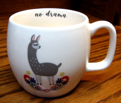 Opal House Porcelain Stoneware Coffee Mug~ Cup ''No Drama'' Llama from Target  708