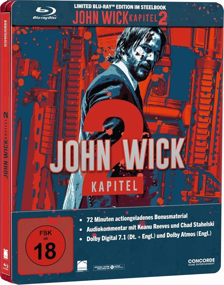 John Wick Kapitel 2 Limited Blu Ray Steelbook NEU & OVP - Bild 1 von 1