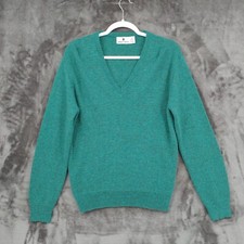 Robert Bruce Vtg Sweater Orlon Acrylic Knit Cyan Green Long Sleeve USA Medium