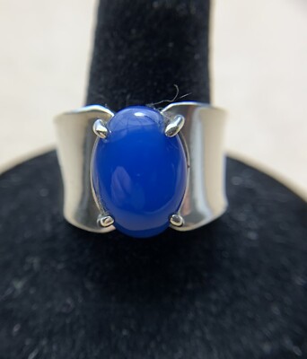 Pierre Lang PL Sterling Silver 925 Blue Stone Ring Sz 8