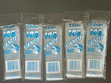 Lot of 5 (500 pcs Total) EDISON Plastic Ice Candy Bag Popsicle Wrapper 1.5"x 10"