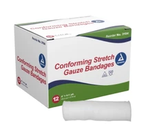 LOT OF 8 - Dynarex Stretch Gauze Bandage, 4"x 4.1', 12 Count, 3104 - 96 TOTAL
