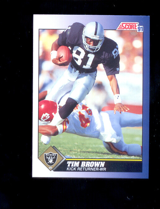 1991 Score TIM BROWN Oakland Raiders Card | eBay