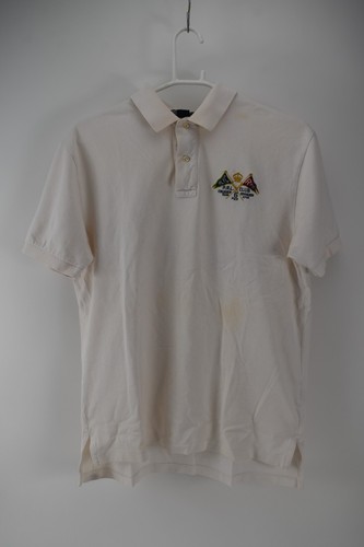 VTG Polo Ralph Lauren Mens White PRL Yacht Club Cruiser Division Polo Shirt Sz L - Picture 2 of 6