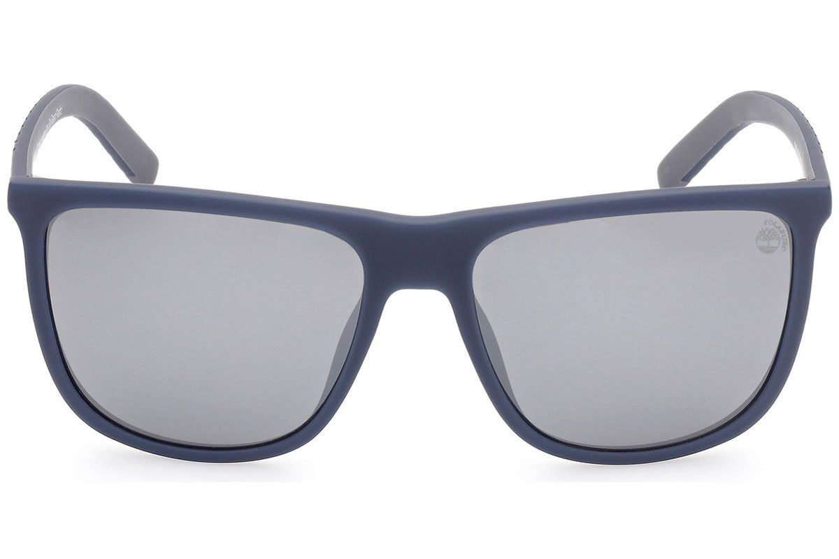 Солнцезащитные очки Timberland TB9221 91D из матово-синего пластика с зеркальными поляризованными стеклами 58-17-150 18290₽
