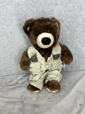Build a Bear Workshop BABW Plush Teddy In Fisherman Outfit Vest  Shorts 14"