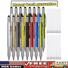 16pcs 6 in 1 Multitool Tool Pen Tech Tool Pen with Ruler Levelgauge, Ballpoint