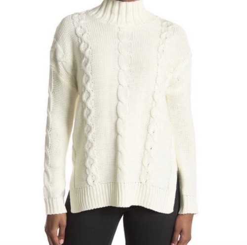 BB DAKOTA Turtleneck Cable Knit Sweater 