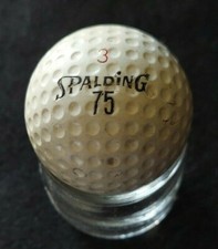 SPALDING 75  3 UNICORE STAMPED M. VINTAGE GOLF BALL