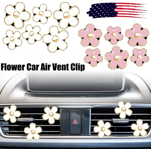 6pcs Daisy Flower Car Air Vent Clip Air Freshener Outlet Air Conditioning Clip